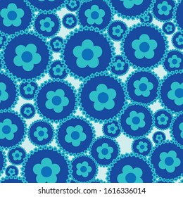 Vector repeat folklore flower pattern print background