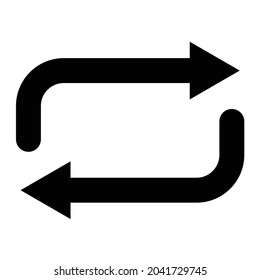 Vector Repeat Glyph Icon Design
