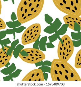 Vector Repeat Grunge Print. Rough Fun Creative Pattern. Element Decoration Endless Retro Ornament. Tropically Art Background. Vector Seamless Texture.