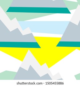 Vector repeat mountains. Seamless pattern.