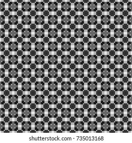 vector repeat pattern of geometric nature. composed of interacting squares and line art in grey scale with various transparencies suitable for textile and decoration purposes 