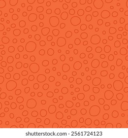 A vector repeat pattern with monochromatic hand-drawn orange spots and circles. Perfect for textiles, wallpaper, and decor, it adds a playful, artistic, and modern touch to any project.