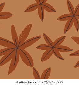 Vector Repeat Pattern Rich Burnt Brown and Pink Halloween Cute Boho Pumpkins and Ghosts Pattern Collection