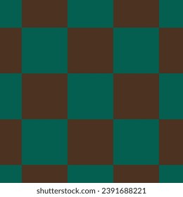 A vector repeat pattern seamless design created in a brown and green checkered or checked pattern.