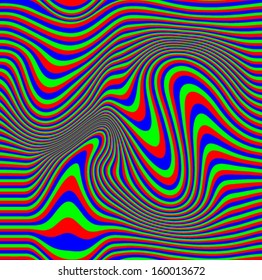 Vector Repeat Pattern Tile Of RGB TV Distortion