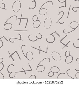 Vector repeat seamless numbers pattern print