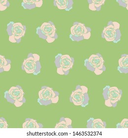 Vector repeat seamless pattern with roses. Abstract colors