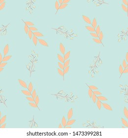 Vector repeat seamless pattern with small flowers. Whimsical backgrounds.