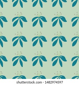 Vector repeat seamless pattern with small flowers. Whimsical backgrounds.