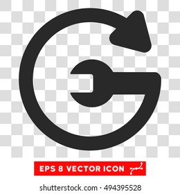 Vector Repeat Service EPS vector pictogram. Illustration style is flat iconic gray symbol on a transparent background.