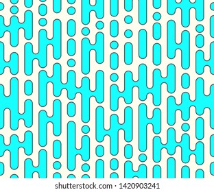 Vector repeatable halftone lines, rounded shapes. Seamless abstract stripes, monochrome overlay style, pattern. the dark outline. Isolated background.