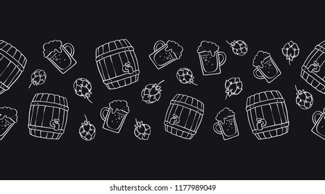 Vector repeatable seamless border pattern