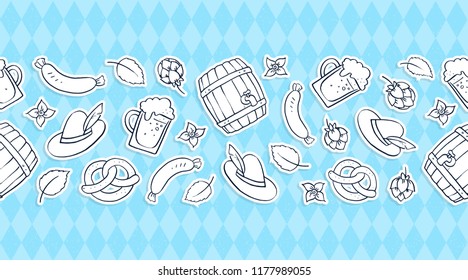 Vector repeatable seamless border pattern