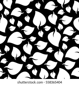 vector repeated ecology pattern with many white leaves
