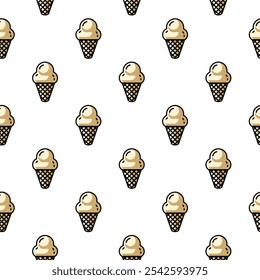 vector repeated ice cream pattern design, seamless pattern background