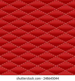 vector repeated leather pattern with many red diamonds