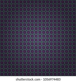 Vector repeated oriental motif for fabric or paper design. Seamless ethnic patterns for border in black, purple and green colors.