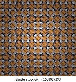 Vector repeated oriental motif for fabric or paper design. Seamless ethnic patterns for border in beige, red and gray colors.