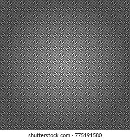 Vector repeated oriental motif for fabric or paper design. Seamless ethnic patterns for border in white, gray and black colors.