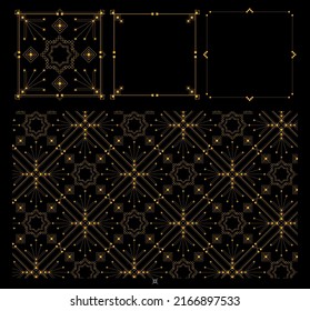 Vector the repeated pattern and frames of abstract geometry elements