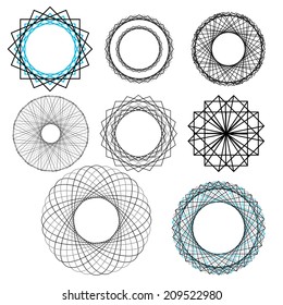 Vector repeating geometric decorative elements