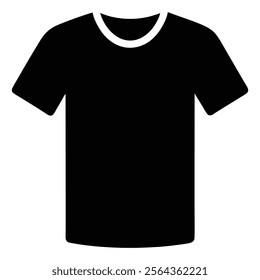 A vector representation of a basic crew neck silhouette displayed against a white background