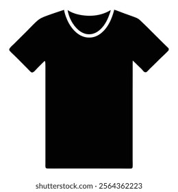 A vector representation of a basic crew neck silhouette displayed against a white background