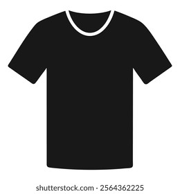 A vector representation of a basic crew neck silhouette displayed against a white background