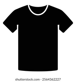 A vector representation of a basic crew neck silhouette displayed against a white background