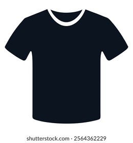 A vector representation of a basic crew neck silhouette displayed against a white background