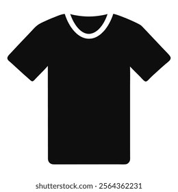 A vector representation of a basic crew neck silhouette displayed against a white background