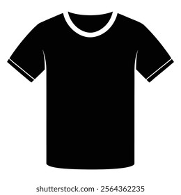 A vector representation of a basic crew neck silhouette displayed against a white background