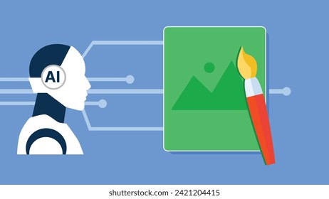 A vector representation of image, photo, art, or other static visual files created by artificial intelligence.