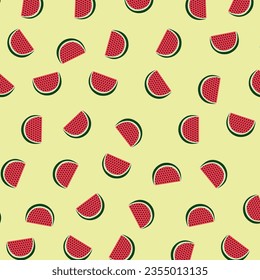 Vector representation of a sweet summer watermelon pattern
