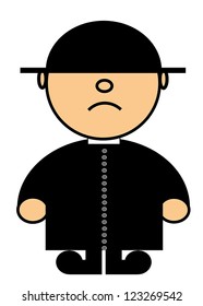 Vector representing Kiki dress of Catholic priest