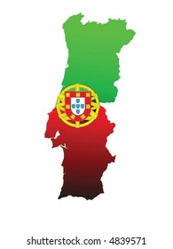 A vector representing portugal with is flag