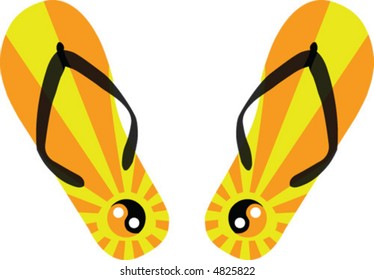 A vector representing sandals
