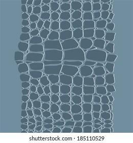 Vector reptile skin vertical seamless pattern 