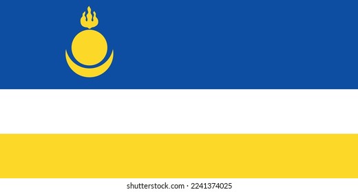 Vector Republic of Buryatia flag