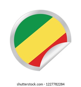 Vector Republic of the Congo circle folded