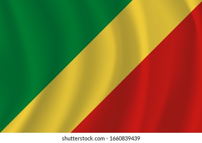 Flagge der Republik Kongo, Flaggengrafik der Republik Kongo, Flaggenbild der Republik Kongo, Flaggenbild der Republik Kongo
