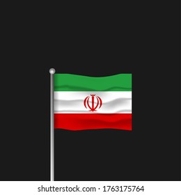 Vector of Republic Day with Iran Flags. Celebration of Iran Republic Day. Vector Illustration