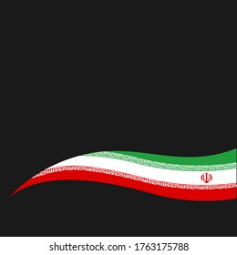 Día del Vector de la República con las banderas de Irán. Celebración del Día de la República de Irán. Ilustración vectorial