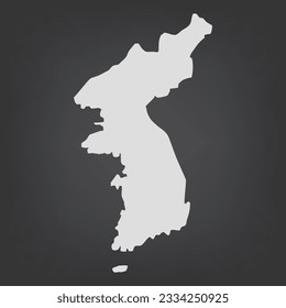 Vector Republic of Korea map of Korea abstractly drawn illustration