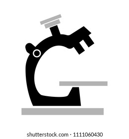 Vector Research Equipment, Science Lab Icon - Biology Microscope Isolated
