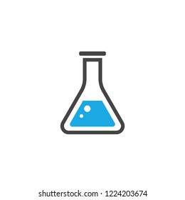 Vector research infographic template. Color chemical reaction icon, design for your illustration or presentation