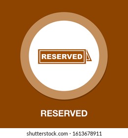 vector reserved sign for restaurant and hotel or cafe table