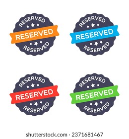 Vector Reserved Star Badge Labels
