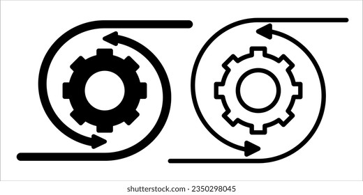 VECTOR RESILIENCE ICON IN STROKE AND FILL VERSION