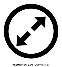 Vector Resize Glyph Icon Design
